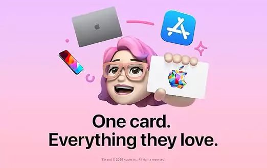Apple Gift Card - App Store, iTunes, iPhone, iPad, AirPods, MacBook, accessories and more (eGift) - CardGiftix